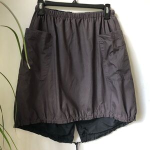 SILENCE AND NOISE Women’s Dark Brown Bubble Hem Mini Skirt Asymmetrical Size S